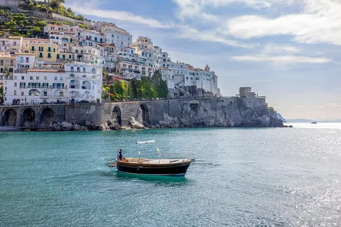Excursion en bateau depuis Maiori : baignade à la cascade de Marmorata